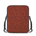 8-Bit Pixel Brick Wall Print Rectangular Crossbody Bag
