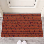 8-Bit Pixel Brick Wall Print Rubber Doormat
