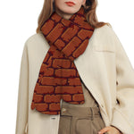 8-Bit Pixel Brick Wall Print Scarf