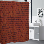 8-Bit Pixel Brick Wall Print Shower Curtain