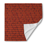 8-Bit Pixel Brick Wall Print Silk Bandana