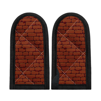 8-Bit Pixel Brick Wall Print Skillet Handle Cover