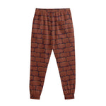 8-Bit Pixel Brick Wall Print Sweatpants