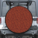 8-Bit Pixel Brick Wall Print Tire Cover
