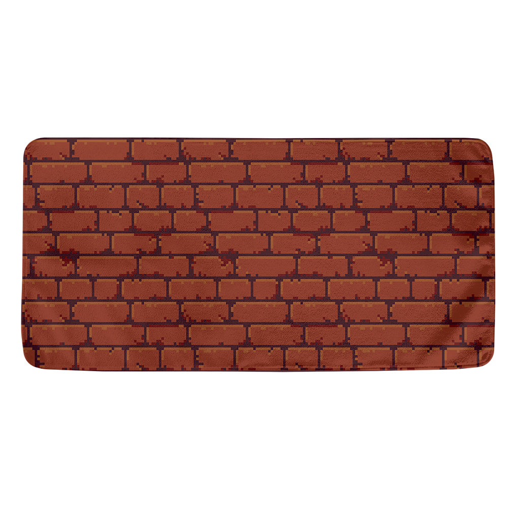 8-Bit Pixel Brick Wall Print Towel