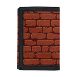 8-Bit Pixel Brick Wall Print Trifold Wallet