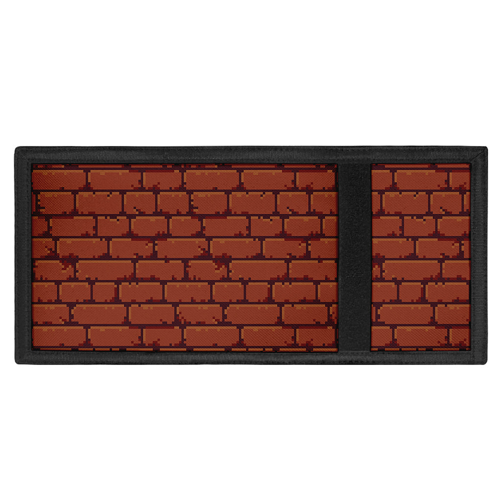 8-Bit Pixel Brick Wall Print Trifold Wallet