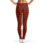 8-Bit Pixel Brick Wall Print Women's Leggings