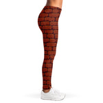 8-Bit Pixel Brick Wall Print Women's Leggings