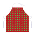 8-Bit Pixel Christmas Tree Pattern Print Adjustable Apron
