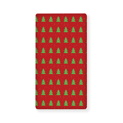 8-Bit Pixel Christmas Tree Pattern Print Baby Crib Sheet