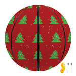 8-Bit Pixel Christmas Tree Pattern Print Basketball