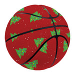 8-Bit Pixel Christmas Tree Pattern Print Basketball