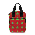 8-Bit Pixel Christmas Tree Pattern Print Bible Tote Bag