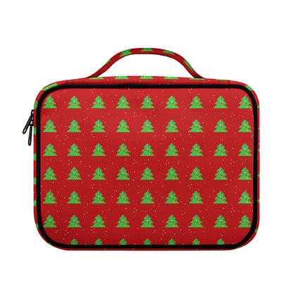 8-Bit Pixel Christmas Tree Pattern Print Briefcase Bible Bag