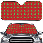 8-Bit Pixel Christmas Tree Pattern Print Car Windshield Sun Shade