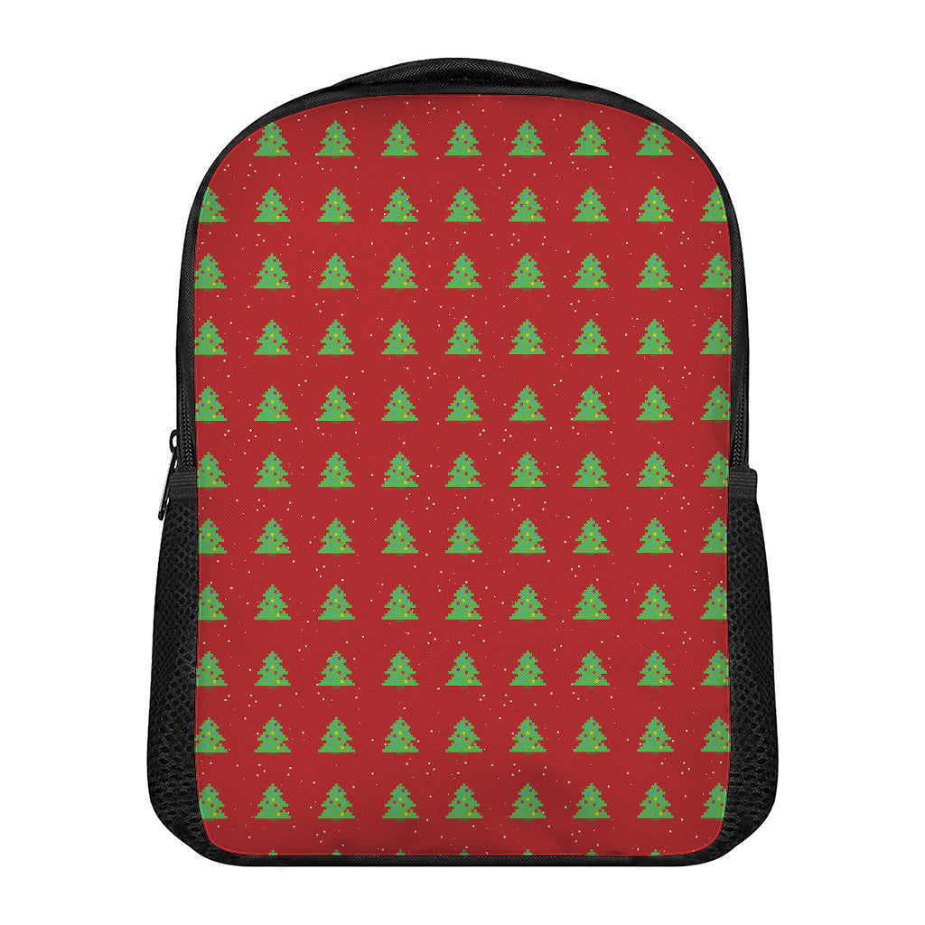 8-Bit Pixel Christmas Tree Pattern Print Casual Backpack