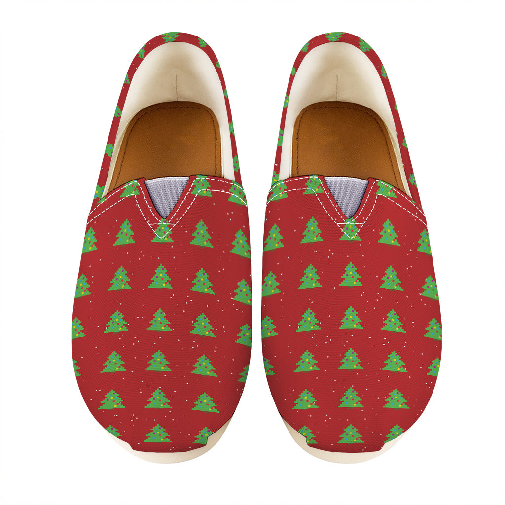 8-Bit Pixel Christmas Tree Pattern Print Casual Shoes