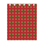 8-Bit Pixel Christmas Tree Pattern Print Curtain