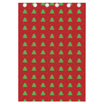 8-Bit Pixel Christmas Tree Pattern Print Curtain