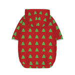 8-Bit Pixel Christmas Tree Pattern Print Dog Zip Up Hoodie
