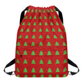 8-Bit Pixel Christmas Tree Pattern Print Drawstring Backpack