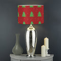 8-Bit Pixel Christmas Tree Pattern Print Drum Lamp Shade