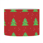 8-Bit Pixel Christmas Tree Pattern Print Drum Lamp Shade