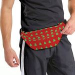 8-Bit Pixel Christmas Tree Pattern Print Fanny Pack