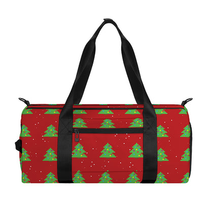 8-Bit Pixel Christmas Tree Pattern Print Gym Bag