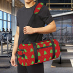 8-Bit Pixel Christmas Tree Pattern Print Gym Bag