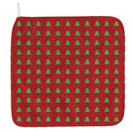 8-Bit Pixel Christmas Tree Pattern Print Hand Towel