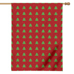 8-Bit Pixel Christmas Tree Pattern Print House Flag