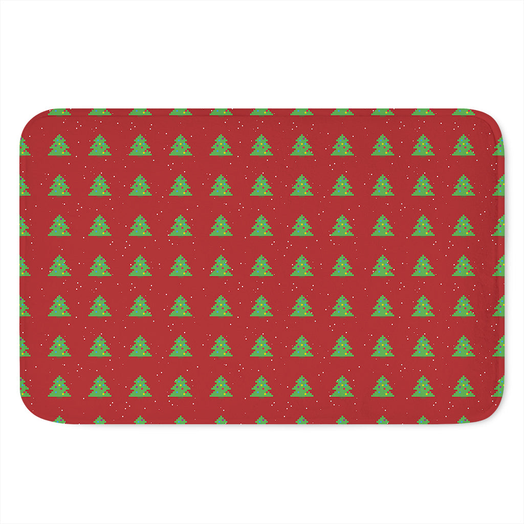 8-Bit Pixel Christmas Tree Pattern Print Indoor Door Mat