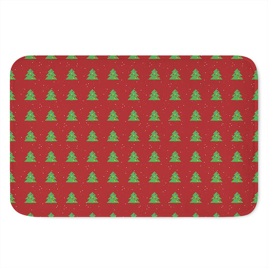 8-Bit Pixel Christmas Tree Pattern Print Indoor Door Mat