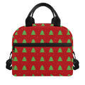 8-Bit Pixel Christmas Tree Pattern Print Insulated Lunch Bag