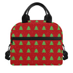 8-Bit Pixel Christmas Tree Pattern Print Insulated Lunch Bag
