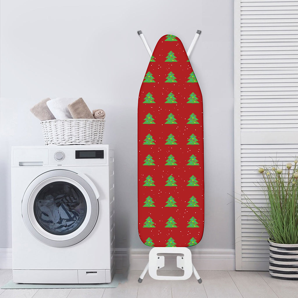 8-Bit Pixel Christmas Tree Pattern Print Ironing Board Cover