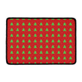 8-Bit Pixel Christmas Tree Pattern Print Kitchen Mat