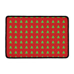 8-Bit Pixel Christmas Tree Pattern Print Kitchen Mat