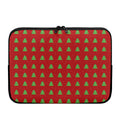 8-Bit Pixel Christmas Tree Pattern Print Laptop Sleeve