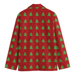8-Bit Pixel Christmas Tree Pattern Print Men's Cotton Blazer