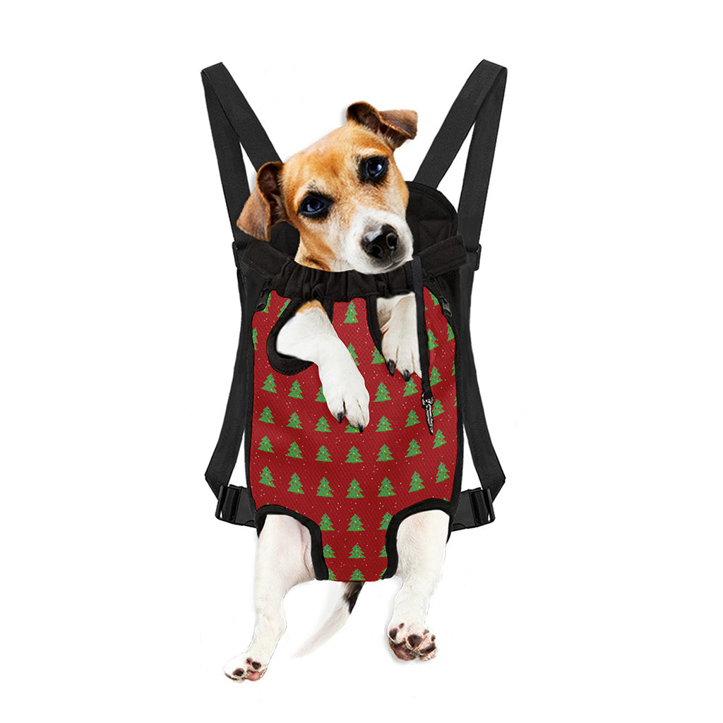 8-Bit Pixel Christmas Tree Pattern Print Pet Carrier Backpack