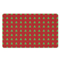 8-Bit Pixel Christmas Tree Pattern Print Polyester Doormat