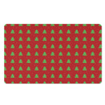 8-Bit Pixel Christmas Tree Pattern Print Polyester Doormat
