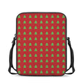8-Bit Pixel Christmas Tree Pattern Print Rectangular Crossbody Bag