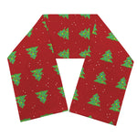 8-Bit Pixel Christmas Tree Pattern Print Scarf