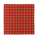 8-Bit Pixel Christmas Tree Pattern Print Silk Bandana