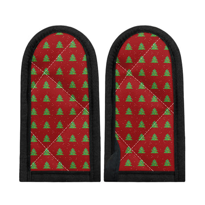 8-Bit Pixel Christmas Tree Pattern Print Skillet Handle Cover