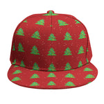 8-Bit Pixel Christmas Tree Pattern Print Snapback Cap